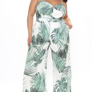 Plus palm romper jumpsuit size 2x